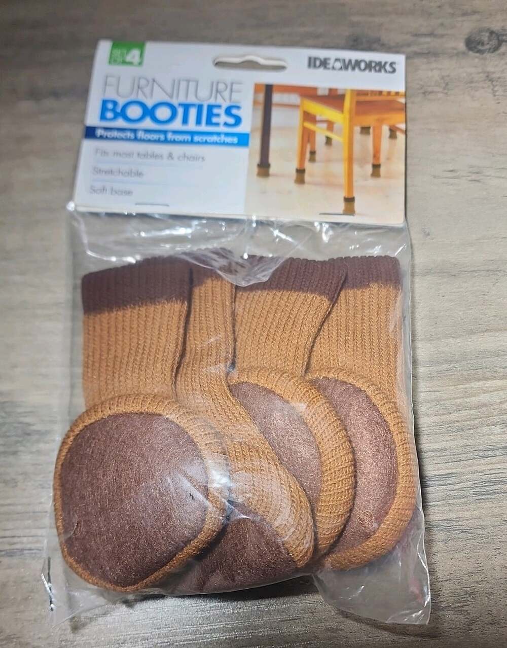 Furniture Booties Protection Of Floors From Scratches Brown Set Of 4